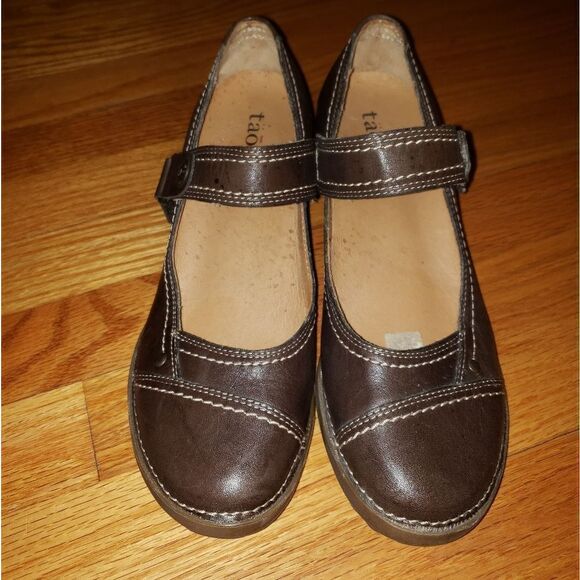 Taos brown leather Maryjane wedges - Picture 2 of 7